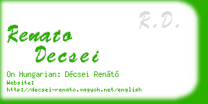 renato decsei business card