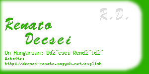 renato decsei business card